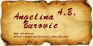 Angelina Burović vizit kartica
